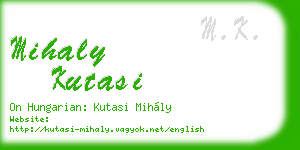 mihaly kutasi business card